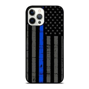 Police Blue Lives Matter Distressed US Flag Thin Blue Line iPhone Case